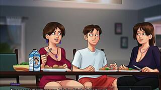 your hot stepmom pervert in summertime saga begs for creampie?