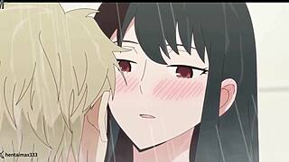 loid takes yor hard in spy x family hentai spying scene.