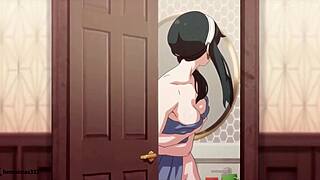 loid takes yor hard in spy x family hentai spying scene.