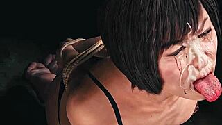 REIKO KUSUMOTO SUIT DEEPTHROAT BLOWJOB COSTUME HENTAI!!