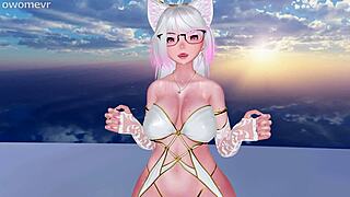 Desperate horny angel begs you to breed her fat tits and ass in VRChat!