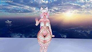 Desperate horny angel begs you to breed her fat tits and ass in VRChat!