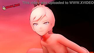 weiss in her costume grabs ruby's butt for intense futanari anal fucking non stop