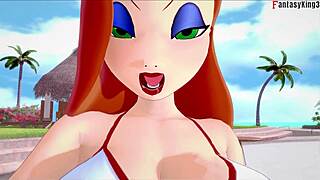 jessica rabbit's fantasy bikini tits bounce in pov rabbit toy sex 😘 full ride