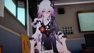evernight bound tight for cowgirl sandwich dp. honkai star rail complete 4k gangbang