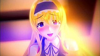 Blonde 3D Hentai Girl Squirt Infinite on Huge Cock Cowgirl Ride