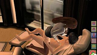 Black Stocking Teacher Seduces with Oral Passion in Hentai Game Ecstasy