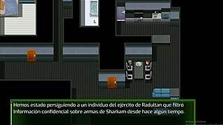 A cheating wife in armored suit gets convinced easy for big ass blowjob in solgante route part 1
