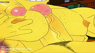 duffman unleashes gay yaoi passion on simpsons hunk in steamy cartoon comic fuck