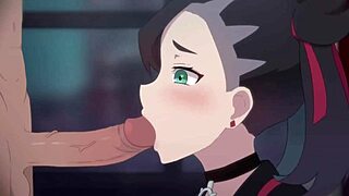 marnie pokemon sucks monster cock deep then cum in mouth