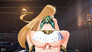 Xenoblade Mythra Rides in Steamy Hentai Cowgirl Action