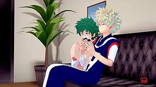 My Hero Academia Yaoi - Bakugo and Deku Game On in Japanese Gay Hentai Manga