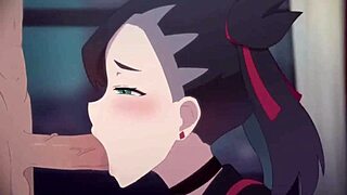 marnie pokemon sucks monster cock deep then cum in mouth