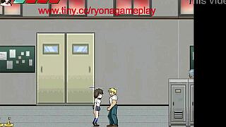 hot 18yo college lady regains lingerie in erotic hentai game sex
