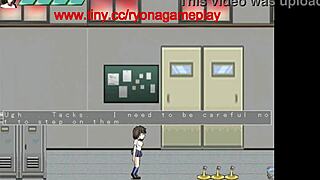hot 18yo college lady regains lingerie in erotic hentai game sex