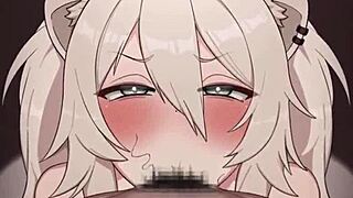 vtuber lk gives deep blowjob and swallows