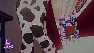 paid girls in cow costumes for group sex