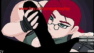 hentai game with hot red haired lady and her hero