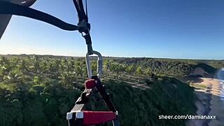 transando no parapente with wild excitement