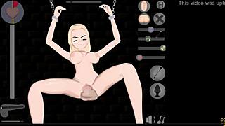 chained blonde gets bondage anal punishment
