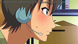 hentai blonde fingers herself moaning on webcam