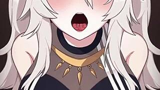 vtuber lk gives deep blowjob and swallows