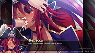 pirate booty rebecca takes bukkake in hentai game scene