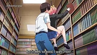 hentai fuck in library with bookworm