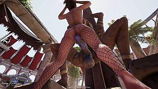 lara croft loves servicing this huge long statue cock while thousands watch