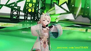Novr mmd iroha dances in 3d hololive hentai video.