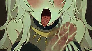 vtuber lk gives deep blowjob and swallows