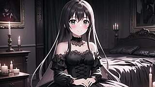 Demure gothic girl with rock star part 3