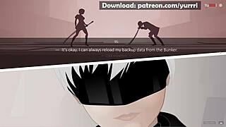 nier automata 2b gets hardcore tentacle action in game