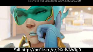 public sex with tracer ana and hanzo outdoors