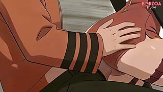 naruto fucks and creampies sarada while sakura watches
