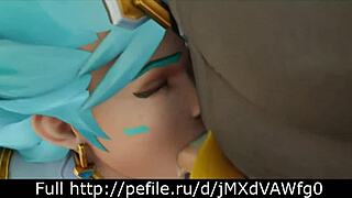 public sex with tracer ana and hanzo outdoors