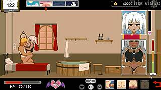 white haired lady enjoys fantasy hentai game sex