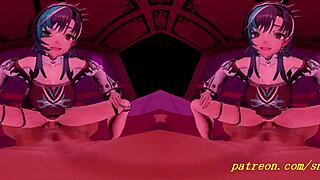 Vr180 mmd chihaya dances in 3d hentai