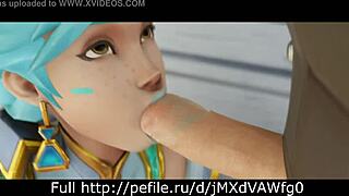 public sex with tracer ana and hanzo outdoors