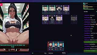 Risky hentai stream leads to mall handjob on big cock