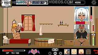white haired lady enjoys fantasy hentai game sex