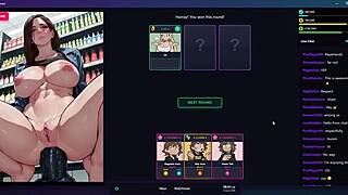 Risky hentai stream leads to mall handjob on big cock