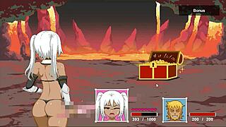 white haired lady enjoys fantasy hentai game sex
