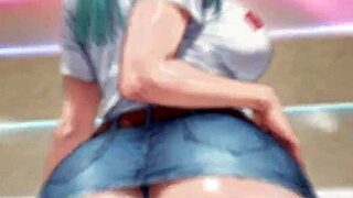 Bulma hinata tsunade dance in thongs
