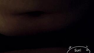 Wet pussy cums hard inside tight hole