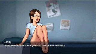 stepmom looked away then smiled back in a curvy femdom game scene