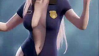 Ahri performs a chic blackpink whistle dance while undressing in uncensored hentai