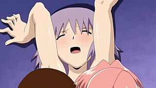 Hentai teen 18+ fucks hot nerd and android in double anal