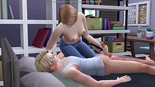 hot milf landlady fucks shy teen 18+ tenant in sims 4