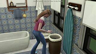 hot milf landlady fucks shy teen 18+ tenant in sims 4